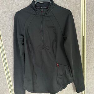 Women’s Spyder Active Black Solid 1/4 Zip Base Layer Pullover Size S SP145